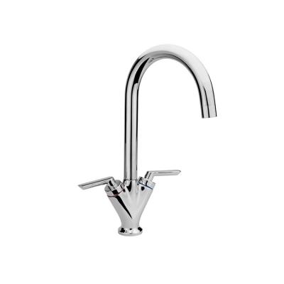 China Others Two Levers Double Handle Chrome Kitchen Mixer Tap Faucets for sale