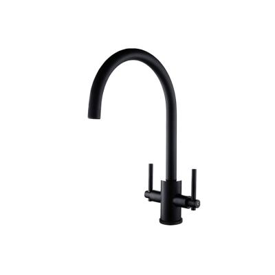 China Other Two Handle Brass Mixer Tap Health Kitchen Sink Faucet Taps Faucets for sale