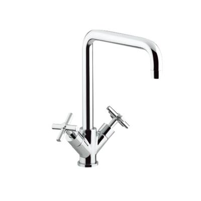 China Other Double Handles Two Lever Brass Kitchen Mixer Tap Faucets for sale