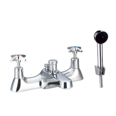 China Without Slide Bar Classic Brass Waterfall Bathtub Mixer Taps Faucet Set for sale