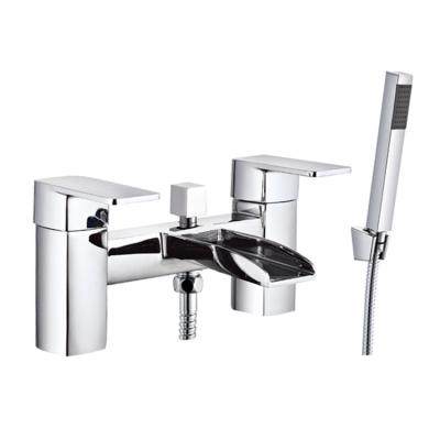 China Without Slide Bar England Style Bath Tub Shower Hand Waterfall Faucet Mixer Taps for sale