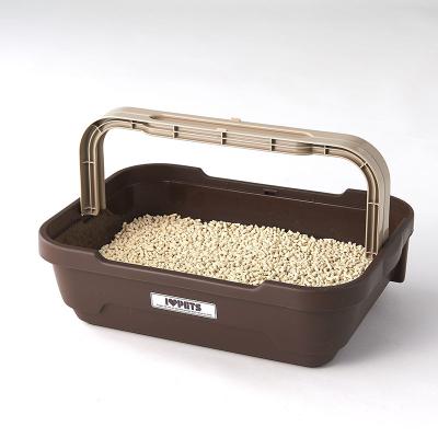 China Professional modern luxury hangle box cat litter box Japan homestyle easy lifting easy lifting resin cat litter box open top cat litter box for sale