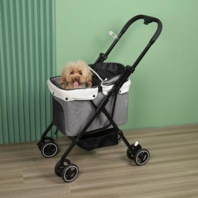 China Fashionable High Quality Design 4 Wheels Pet Folding Stroller Japan Dog Stroller Pet Stroller for sale