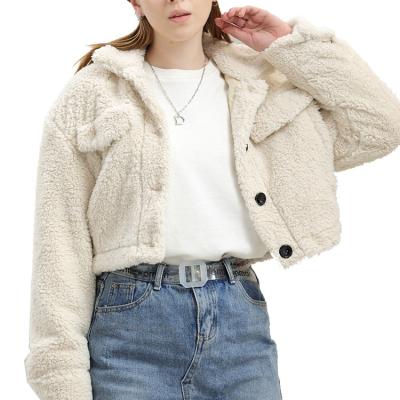 China Anti-wrinkle OEM Customization Woman Fleece Autumn Winter Top Full Length Jackets Women Cropped Jacket for sale