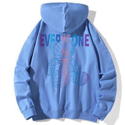 China Anti-wrinkle loose fit soft elastic thick distressed hoodies for men custom print vintage hoodie for sale