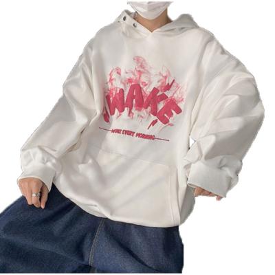 China 2022 Anti-wrinkle fashionable teens smoke vibe printed letter hip hop hoodie men for sale