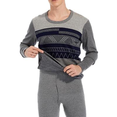 China Anti-Wrinkle Underwear Set Solid Color Thermal Underwear Men Long Johns Suit for sale