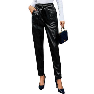 China OEM New Design Fashionable Windproof Trousers Women Faux Leather Leggings Legging for sale