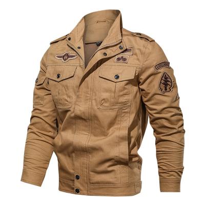 China 2022 men m to 6xl spring autumn slim male cargo jacket cotton breathable military coveralls 100% plus size jackets for sale