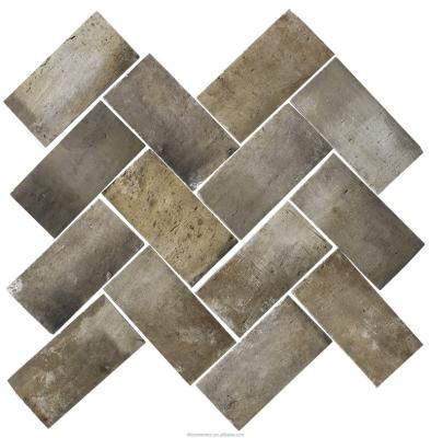 China Parquet Wabi-sabi wind restoring ancient ways waldners carve old Chinese buildings clay pebble slab mosaic wall brick for sale