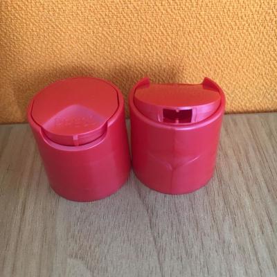 China YUHUI 24/410 red matte finished plastic disc top cap CP3001 Non Spill en venta