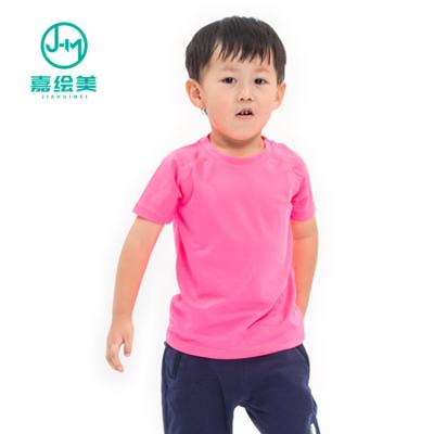 China Fashionable JHM Children's Trade Quality Assurance Anti-Shrink Waist Round Neck Sports T-Shirts for sale