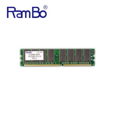 China Long RDA 400mhz Desktop RAM PC3200 CL2.5 8chips 512MB Dimm RamBo Desktop Memory Modules for sale