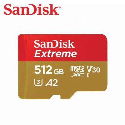 China SanDisk Plastic Micro SD Card With SD Adapter UHS-I A2 V30 C10 Flash TF Card 512gb Extreme Memory Card for sale