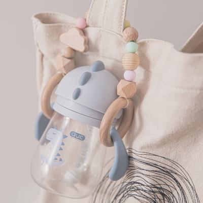 China Original Baby Products Wooden Baby Bottle Chain Handmade Matching Unique and Innovative Baby Bottle Chain for sale