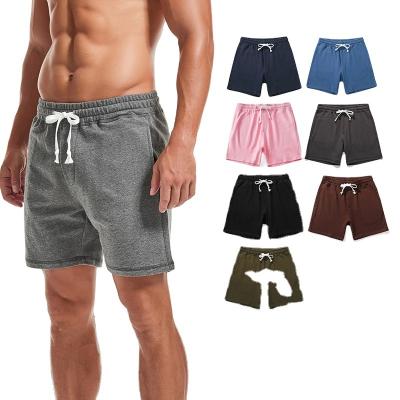 China Breathable High Quality Comfortable Elastic Waist Drawstring Cotton Shorts Men's Casual Shorts For Summer French Terry Shorts for sale