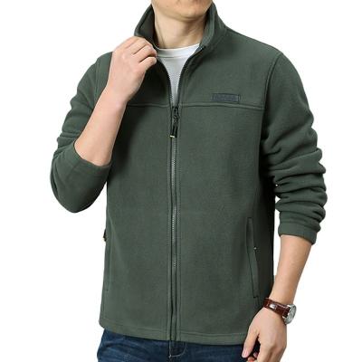 China 2021 Regular High Quality 100% Polyester Fleece Mens Winter Coat Jacket Zipper Up Jacket Coat Stand Collar Mens Fleece Sweatshirt for sale