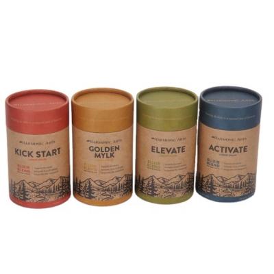 China Cylinder Paper Recyclable Food Grade Paper Tube Tea Canister Tube Customized Packaging for sale