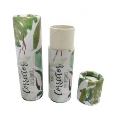 China Recyclable Eco Friendly Paper Air Freshener Lift Up Container Empty Color Lip Balm Tubes for sale