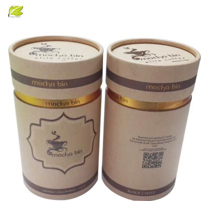 China Handmade Custom Tube Packaging Kraft Paper Coffee Cardboard Tube Packaging For Ground Coffee for sale