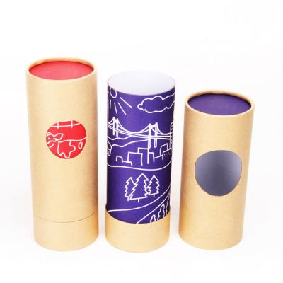 China Recycled Cheap Priced Clear Custom Materials Tube Scarf Clear Packaging Box For T-shirt Kraft Paper Box for sale