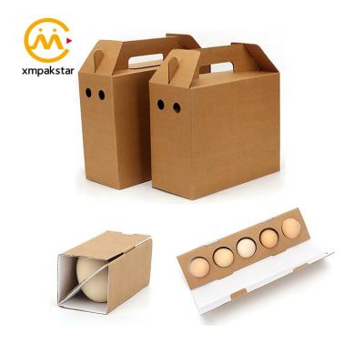 China Eco Friendly Disposable Custom Corrugated Cardboard Kraft Package Recycled Egg Pack Paper Box for sale