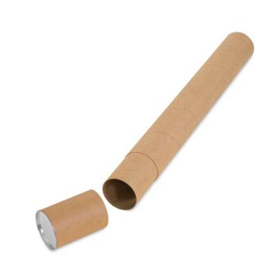 China Recyclable Size 50cm Custom Kraft Cardboard Tubes For Posters With Lids for sale