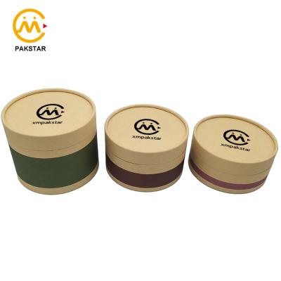 China 2021 New Recyclable Custom Design Kraft Paper Tube Cardbroad Cylinder Small Packing Box For Cosmetic for sale