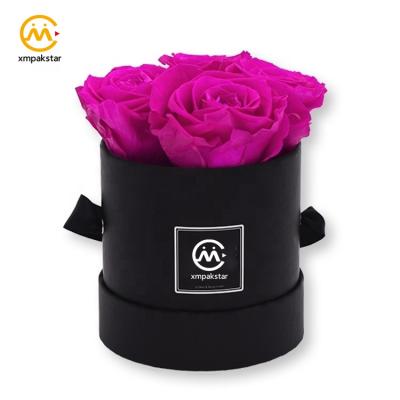 China Custom Eco Friendly Recycled Materials Cylinder Cardboard Paper Round Packaging Box For Flowers for sale