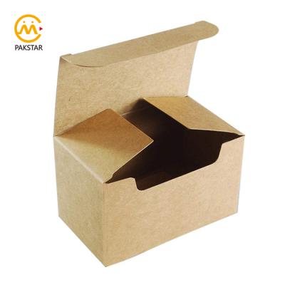 China Recyclable Custom Cutting Folding Square Kraft Paper Soap Bar Packaging Brown Box for sale