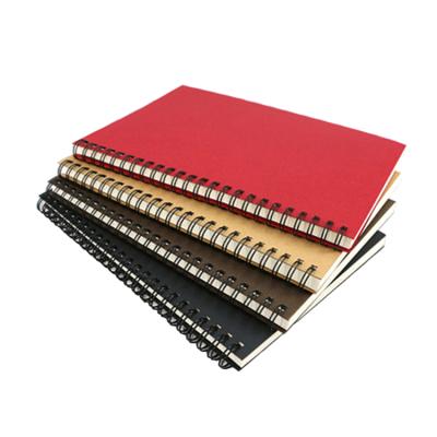 China Eco-Friendly OEM Spiral Recycle Double Cover Paper Plastic Coil Wire Spiral Notebook Agenda for sale