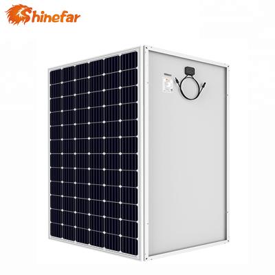 China Shinefar 158.75mmx158.75mm full mono solar panels silicon PV modul 380w fotovoltaicas factory price for sale