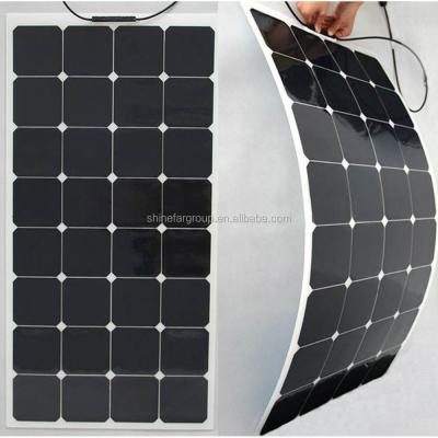 China 2017 100w slim 200w 300w semi flexible solar home system with battery charger solar panel price india for sale