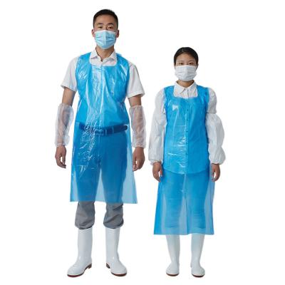 China Fast Shipping Polythene Disposable Sleeveless Apron Good Wholesale Prices White Plastic Aprons for sale