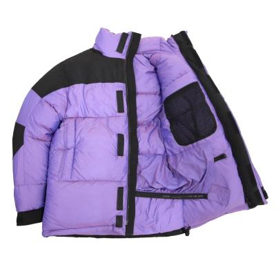 China Manufacture Men's Warm Hooded Patchwork Cloth Windproof Down Jacket Winter Wear Plus Size Jacket for sale