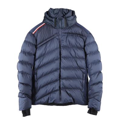 China Men's Lightweight Stripe Hooded Coat From The Manufacture Of Breathable Warm Winter Coat Outerwear Down Jacket for sale