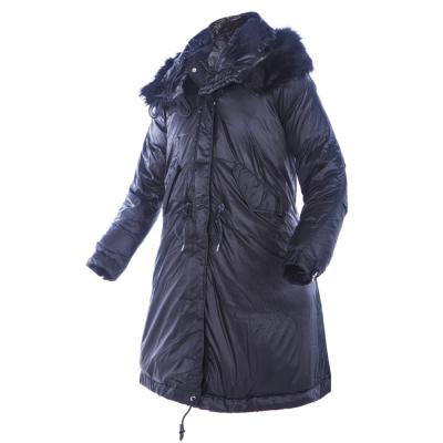 China Anti-wrinkle high quality winter ladies long fur parka jacket stripper fashion plus size women's coat for sale