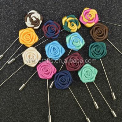 China Africa Men's Suits Brooches Flower Lapel Pins Handmade Mens Brooches For Wedding Suits for sale