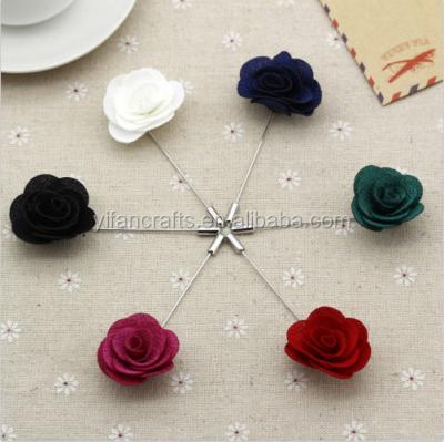 China Classic Colorful Daisy Handmade Boutonniere Brooch Pin Men's Flower Lapel Accessories for sale