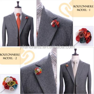 China Africa Mix Flower Boutonniere Brooch Pin Tuxedo Corsage Wedding Prom Lapel Pin Event Party for sale