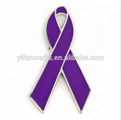 China Purple Africa Awareness Ribbon Lapel Pin for sale