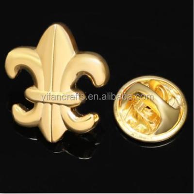 China Free Sample Africa No MOQ Gold Lapel Pin Badge Hat/Tip Link Pin Brooch for sale