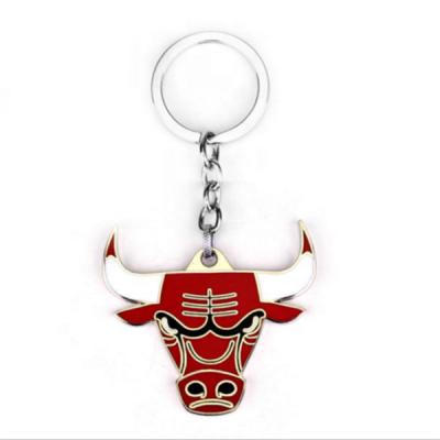 China Memories ; 2019 NBA Team Logo Custom Keychain Basketball Match Metal Keychains Hot Bulls Gifts Key Chain for sale