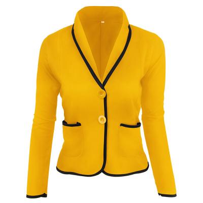 China Anti-wrinkle FanLi 2022 Lapel Cross Casual Collar Slim Solid Short Jackets For Ladies for sale