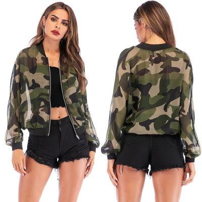 China FanLi 2021 Women Long Sleeve Anti-Wrinkle Camouflage Sunscreen Zipper Sports Outdoor Sun Protection Clothing Camouflage Coat for sale