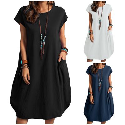 China FanLi Anti-Static Summer Dresses Women Sleeveless Cotton And Skirt Linen Dresses for sale