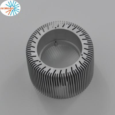 China Led Light Cooling CNC Machining Aluminum Extrusion Round Radiator Led for sale