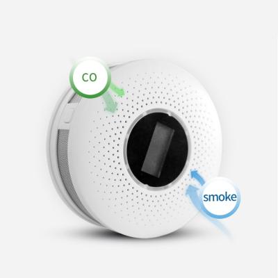 China Amazon Hot Selling Combination Smoke Detector Smart Carbon Monoxide and Smoke Detector Low Battery Warning With LCD Display for sale