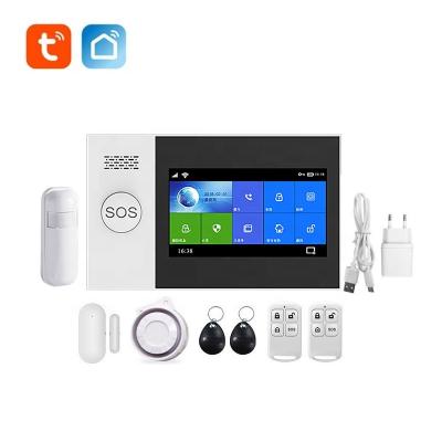 China Intruder Alarm System With WiFi GSM Tuya Life DIY Alarm System Kit ACJ-407 GSM Smart Wireless Alarm Kit for sale