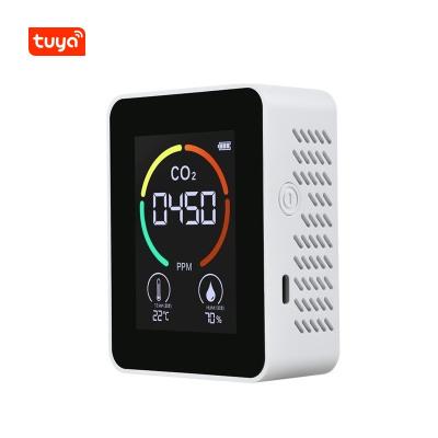 China Tuya Life Smart App Air Quality Monitor Accurate 2021 Tester For CO2 Tuya App Enabled NDIR CO2 Monitor for sale